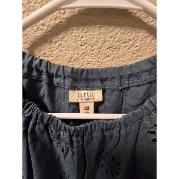 NWT Ana A New Approach Top Blouse Soft Tunic - Amazon Teal - XXL - Picture 4 of 7